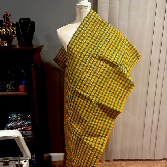 Aso oke Gele/Headwrap, Nigeria Woven Two Tone Aso Oke For Africa Wedding Attire - Picture 5 of 8